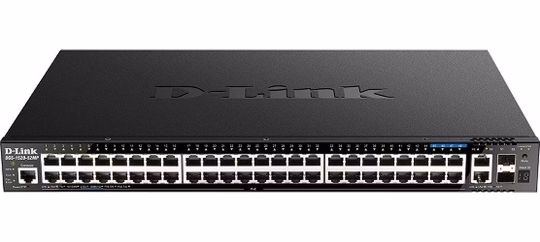 D-Link DGS-1520-52MP 44 ports GE PoE + 4 ports 2.5 GE PoE + 2 10 GE ports + 2 SFP+ Smart Managed Switch