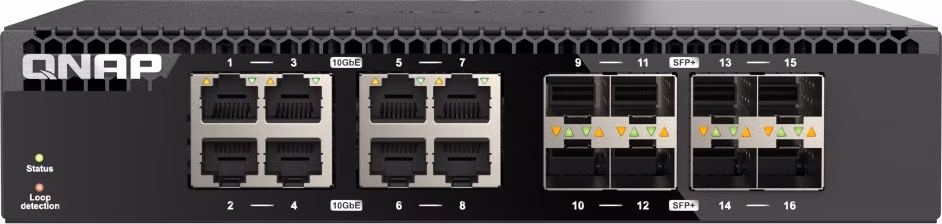 QNAP switch QSW-3216R-8S8T (8x 10G GbE porty + 8x 10G SFP+ porty, poloviční šířka)