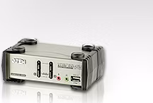 ATEN KVM switch CS-1732BC USB Hub 2PC audio+USB-PS/2