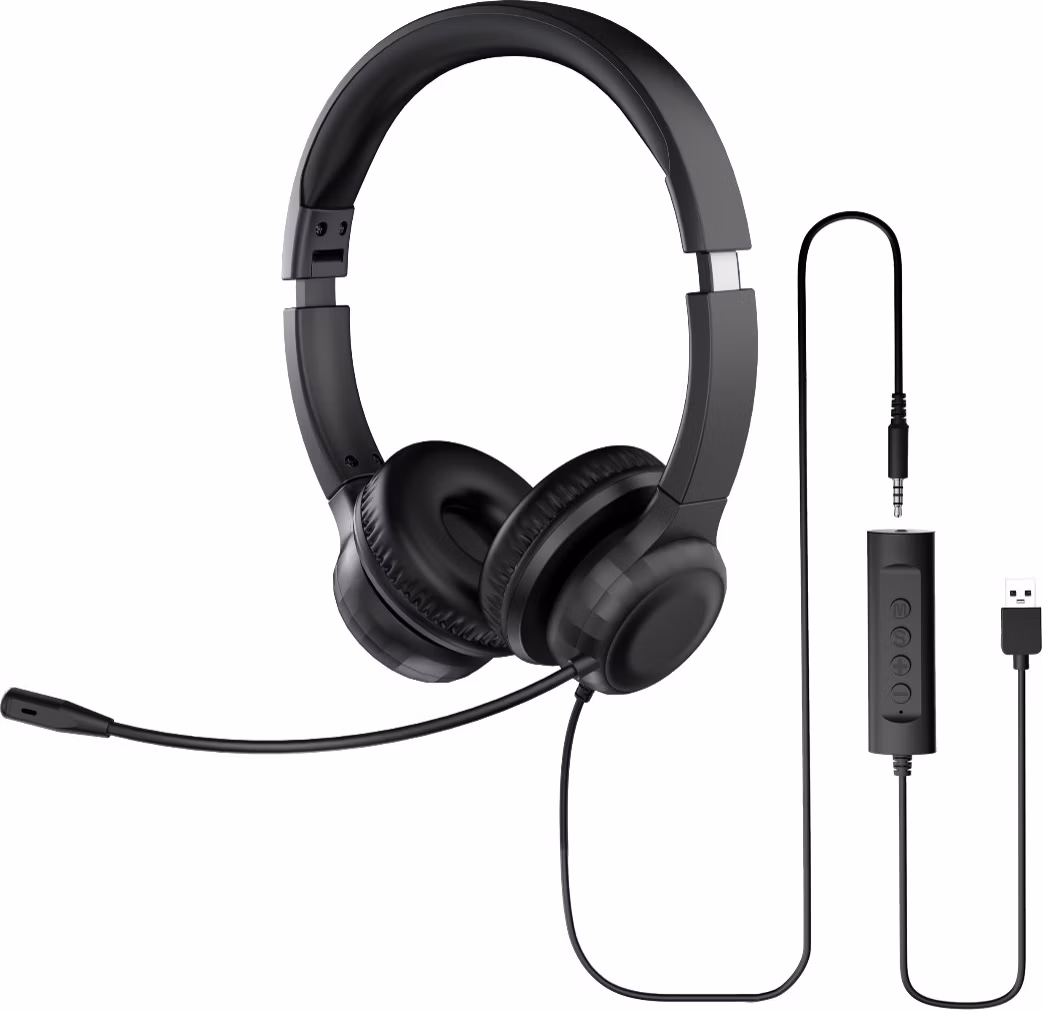 Acer Office Headset AHW154/Stereo/Jack/Drôt/Čierna