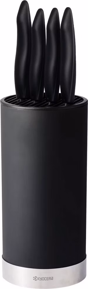 Kyocera Kulatý blok na nože černý + 4 SHIN BLACK nože KB-RD BK 4KN ZK EU
