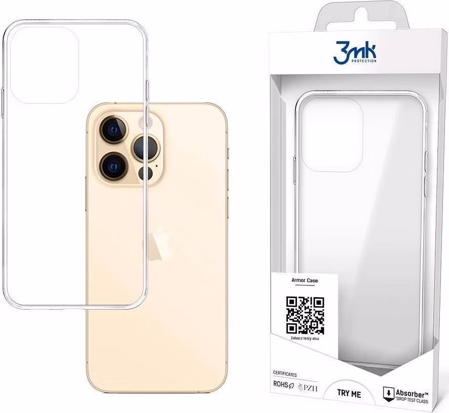 3mk ochranný kryt Armor Case pro Apple iPhone 13 Pro, čirá