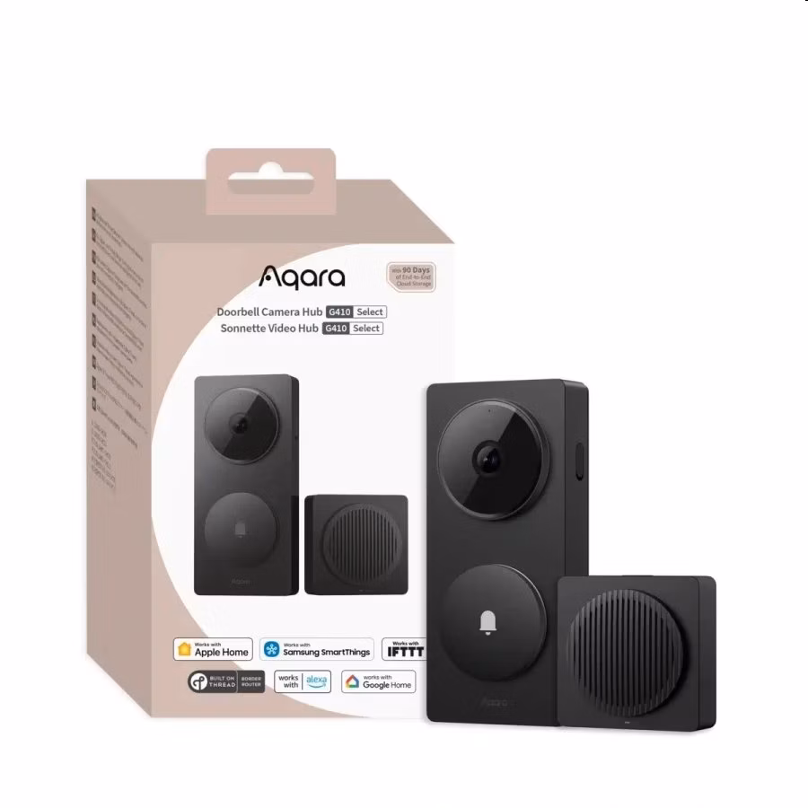 Aqara Smart Home Videozvonček s HUBom, Kamera G410, čierna