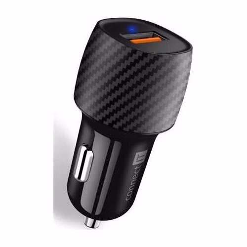 CONNECT IT InCarz QUICK CHARGE 3.0 nabíječka do auta, 1x USB-A, 3 A, CARBON