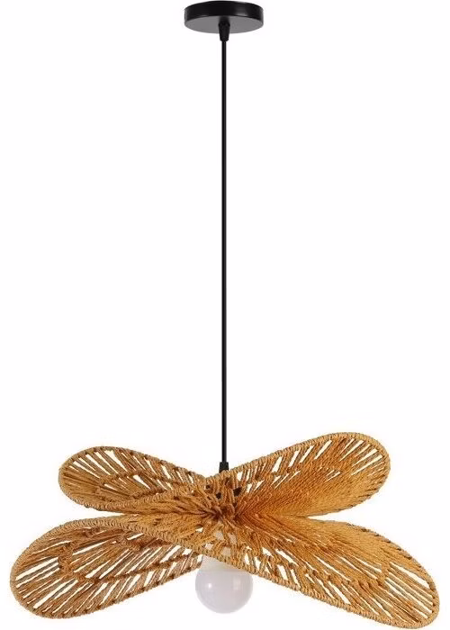 IMMAX BOHO MARIPOSA designové závěsné svítidlo, D50cm, E27, přírodní juta
