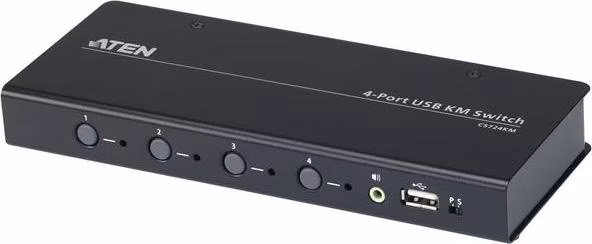 ATEN KVM switch CS724KM 4-port USB Boundless KM Switch (Cables included)