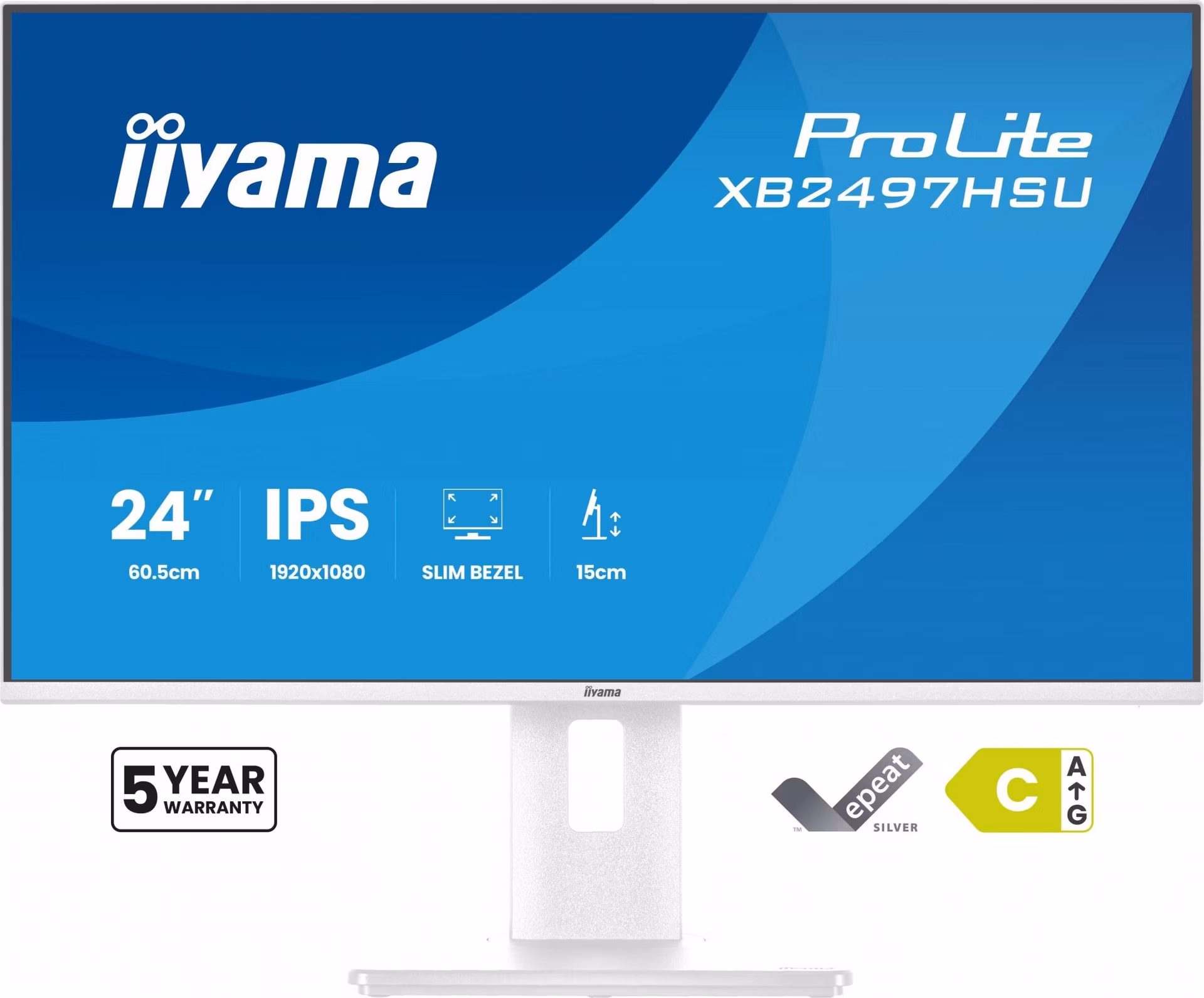iiyama ProLite/XB2497HSU-W1/23,8"/IPS/FHD/120Hz/4ms/Biela/5R