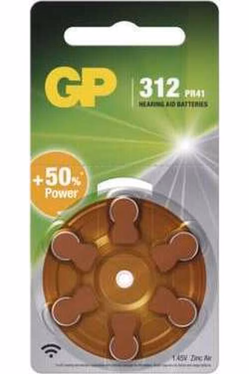 GP ZA312 - Baterie do naslouchadel 6 ks