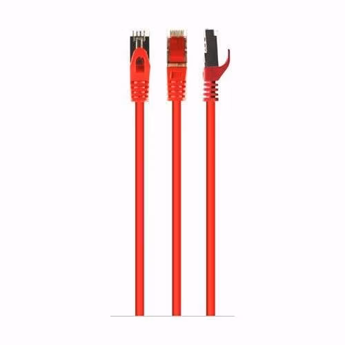 GEMBIRD Patch kabel S/FTP Cat. 6A LSZH, 0,5 m, červený