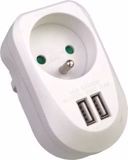 PremiumCord USB nabíjecí adaptér 230V 2xUSB 5V maximální proud 3,4A