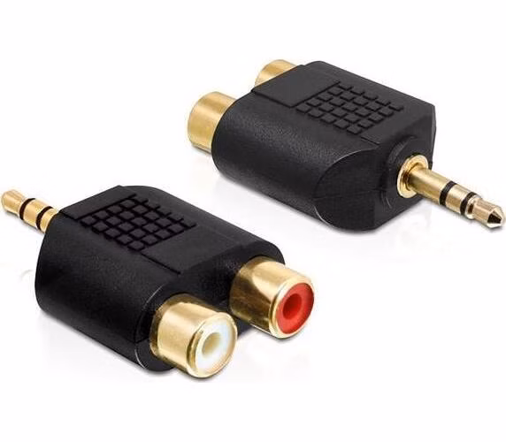 Delock audio adaptér stereo jack 3.5 mm 3 pin samec > 2 x RCA (CINCH) samice