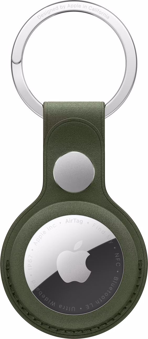 AirTag FineWoven Key Ring - Moss
