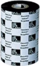 Zebra Wax Ribbon, 64mmx74m, 2300; Standard, 12mm core, 12/box