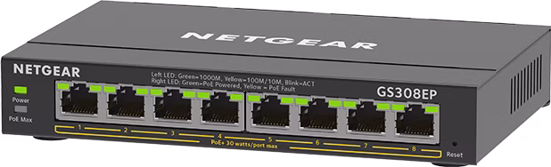 NETGEAR 8PT GE PLUS SWCH W/POE+