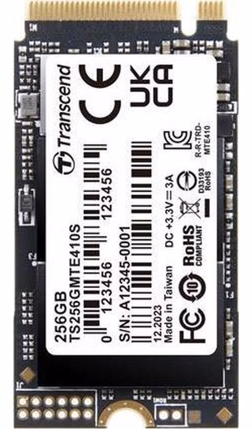 TRANSCEND MTE410S 256GB SSD disk M.2 2242, NVMe PCIe Gen4 x4 3300MB/s R 1600MB/s W