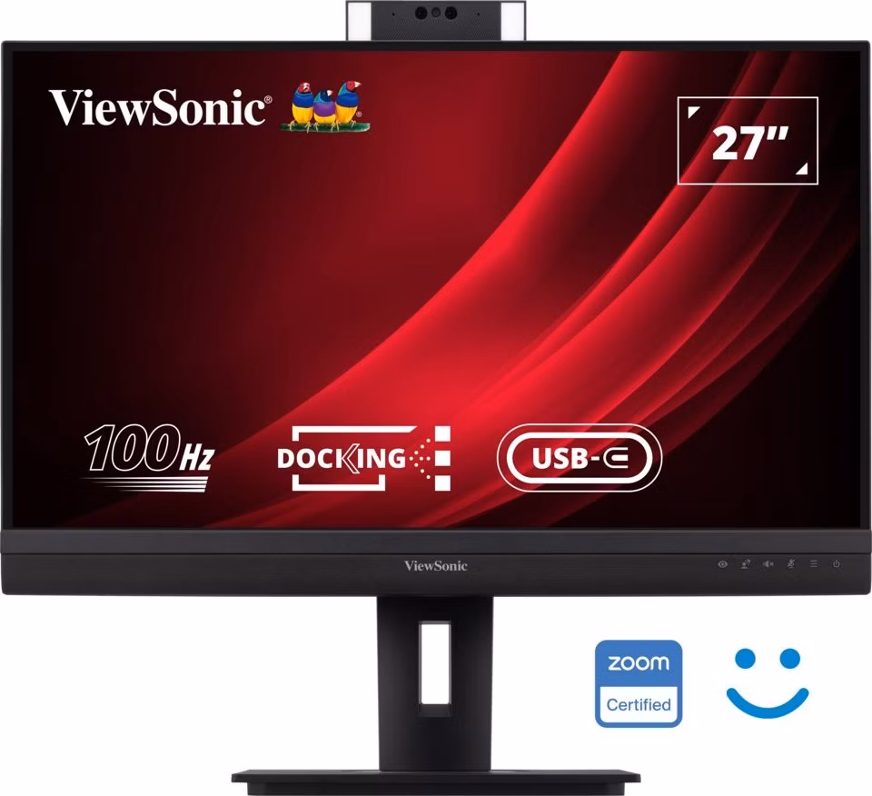 ViewSonic VG2757V-2K / 27"/ IPS/ 16:9/ 2560x1440/ 5ms/ 350cd/m2/ WEBCAM/ DP/ HDMI/ RJ45/ USB/ PIVOT/ Repro