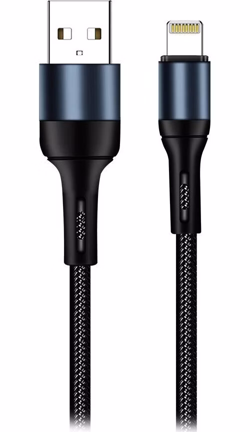 Colorway Datový Kabel USB/ Apple Lightning/ 2.4A/ Nylon/ 1m/ Černý