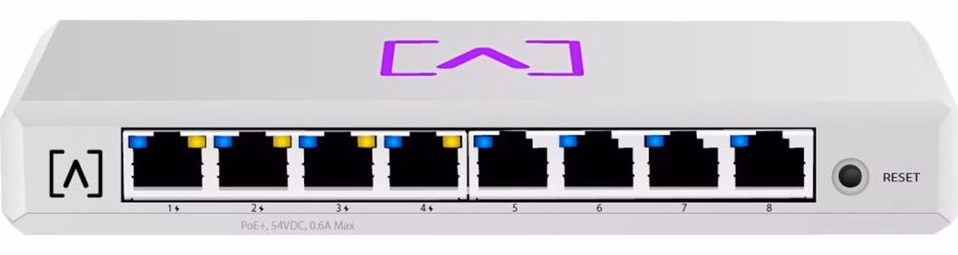 ALTA Switch 8 POE - 8x GbE, 4x PoE+ (PoE budget 60W)