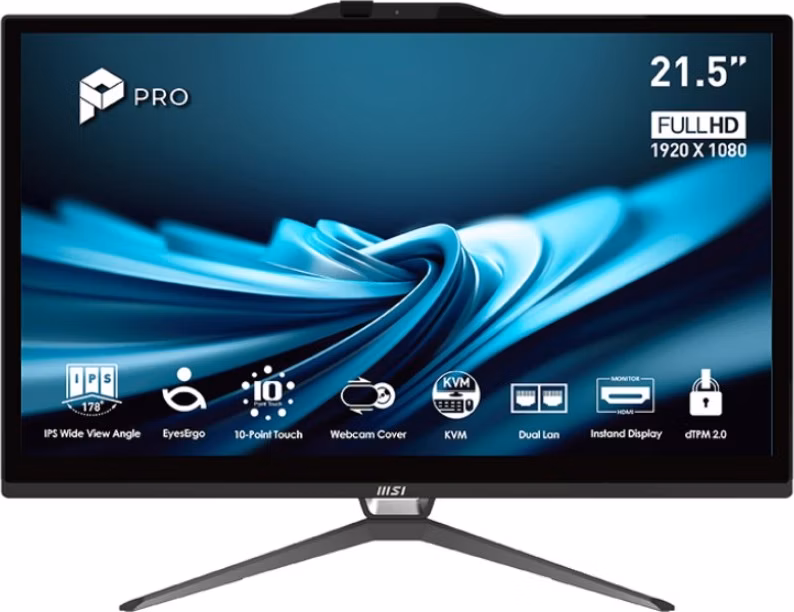 MSI PRO/AP222T 14MA-648EU/21,5"/FHD/T/i5-14400/8GB/512GB/Intel int/W11P/Čierna/3R