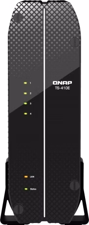 QNAP TS-410E-8G (4core 2,6GHz, 8GB RAM, 4x 2,5" SATA, 2x 2,5GbE, 4x USB 3.2, 1x 4K HDMI, fanless)