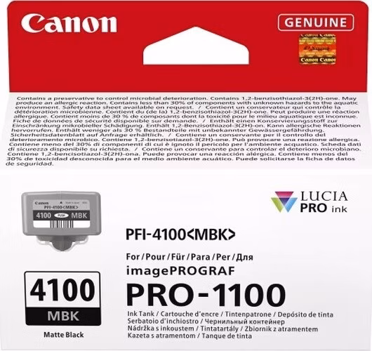 CANON Zásobník inkoustu PFI-4100 pro imagePROGRAF PRO-1100, Matte black (80ml)