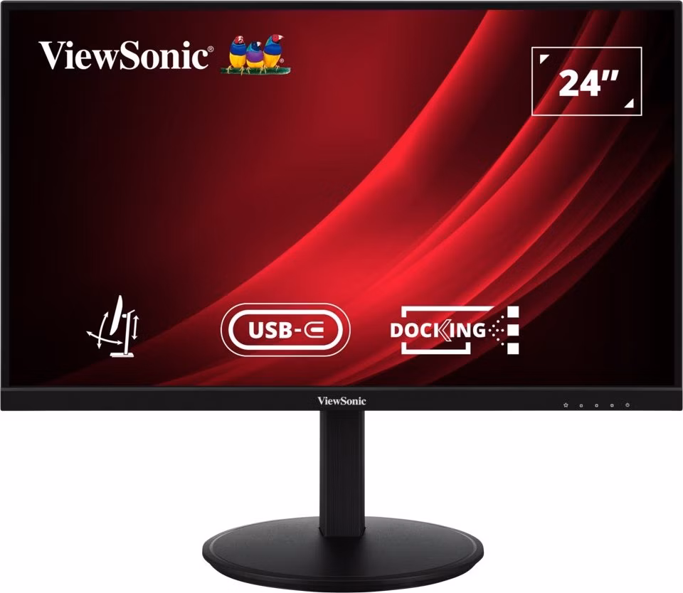 ViewSonic VG2409U-2/24" FHD Frameless IPS Monitor with 2 HDMI, DP in, DP out, USB C, RJ45 ,LAN, USB, Daisy Chain