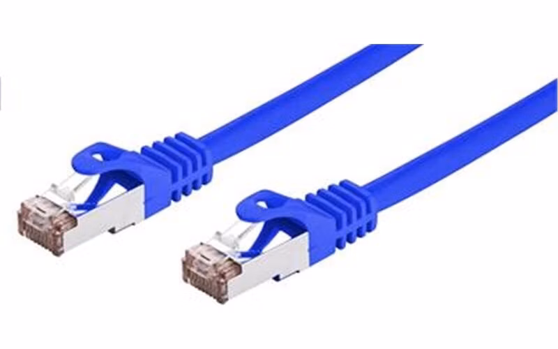 Kabel C-TECH patchcord Cat6, FTP, modrý, 0,25m
