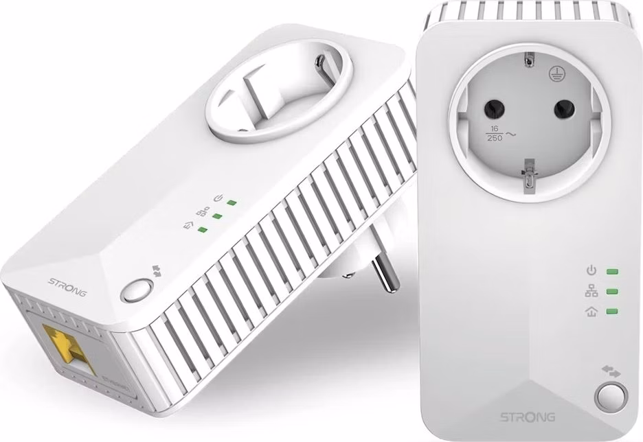 STRONG sada 2 adaptérů Powerline 600 DUO EU/ 600 Mbit/s/ 1x LAN/ bílý