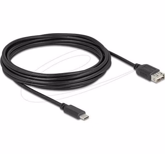 Delock USB 2.0 kabel USB Type-C samec na EASY USB Type-A samice 5 m, černý