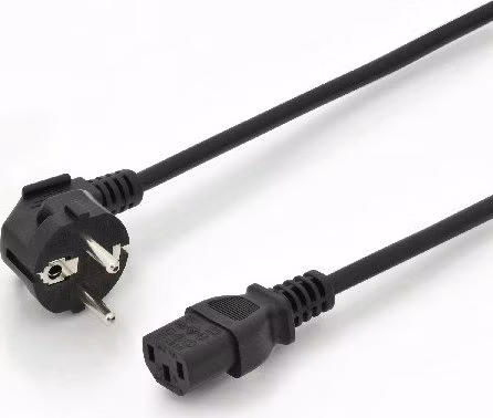 Digitus Power Cord, CEE 7/7 (Typ-F) 90o angled - C13 M/F, 1.8m, H05VV-F3G 0.75qmm, VDE, bl
