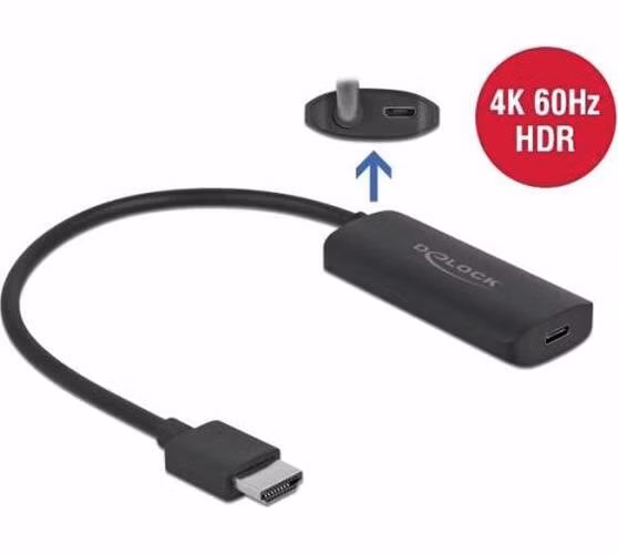 Delock Adaptér HDMI-A samec > USB Type-C™ samice (DP Alt Mode) 4K 60 Hz