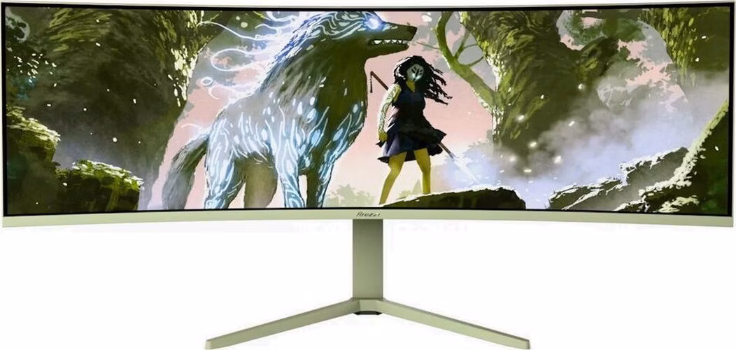 AROZZI NOVA herní monitor 49" 49TUW165 Forest Green/ LED/ 5120x1440/ 165Hz/ VA/ 3000:1/ 1ms/ 2xHDMI/ DP/ USB-C/ m.zelený