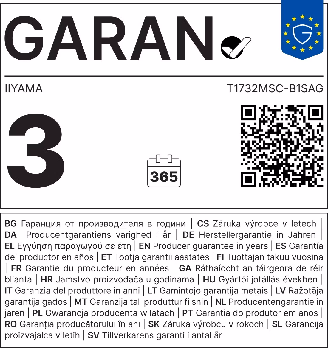 17" iiyama T1732MSC-B1SAG