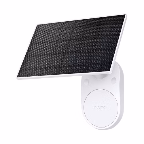 "Tapo Solar Panel SPEC: 5.2V 2.5W FEATURE: Type-C Charging Port, Non-Stop Power, Flexible Solar Installation, Works wit