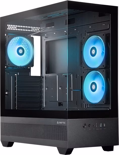 CHIEFTEC Vista / ATX / 3x120mm ARGB fan / USB 2.0 / USB 3.0 / USB-C / prosklená / černá