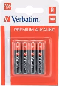 VERBATIM Alkalické baterie AAA, 4 PACK , LR3