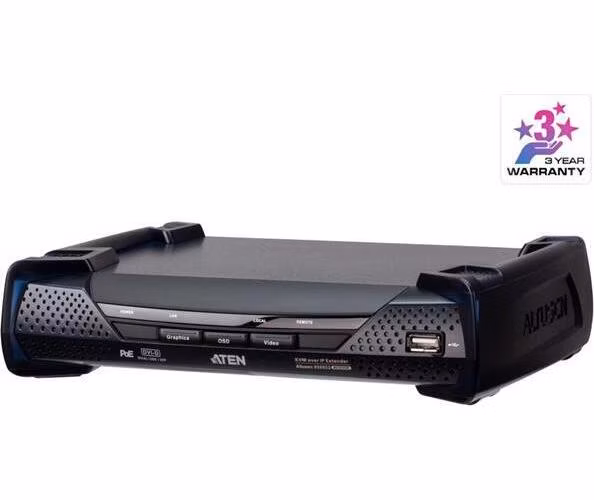 ATEN KE6922R 2K DVI-D Dual-Link KVM over IP přijímač s Dual SFP a PoE