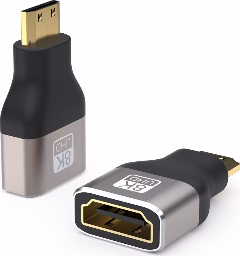 PREMIUMCORD Adapter 8K HDMI Typ A - mini HDMI Typ C, kovová, pozlacená