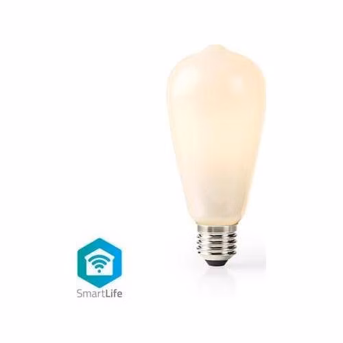 Nedis WIFILF11WTST64 - Wi-Fi Chytrá LED Žárovka | E27 | ST64 | 5 W | 500 lm | Teplá Bílá, F