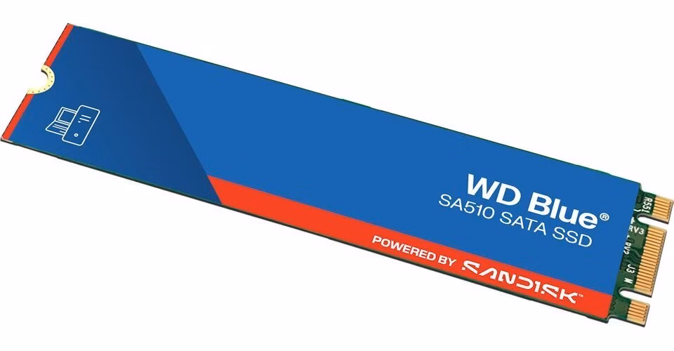 WD BLUE SSD 3D NAND WDS100T3B0B 1TB SA510 Powered by SanDisk, M.2 SATA, (R:560, W:520MB/s)