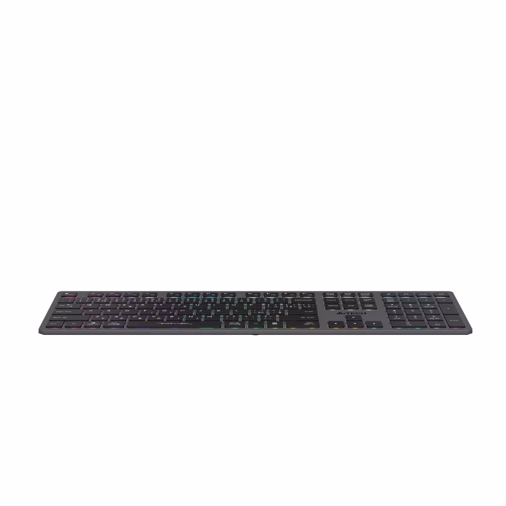 A4tech Klávesnice FX60, Podsvícená barevná, USB, CZ, šedá