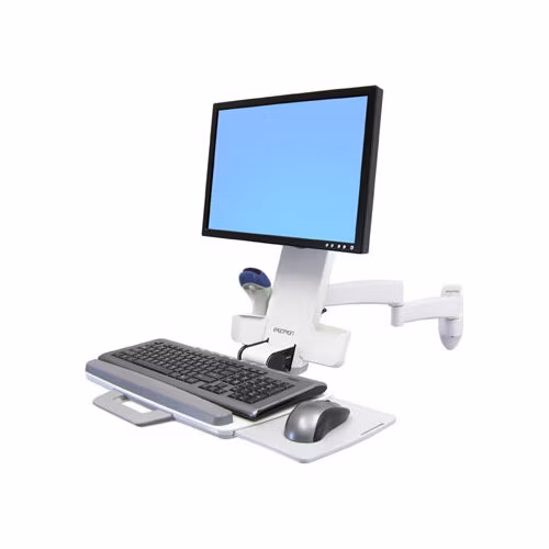 ERGOTRON 200 Series Combo Arm bílý, nástěnný držák LCD, klávesnice+ myš