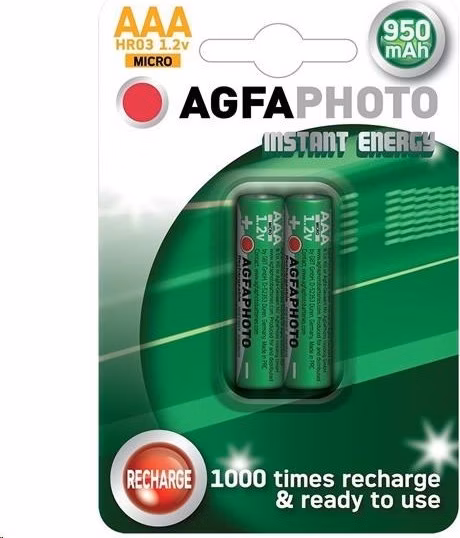 AgfaPhoto prednabité batérie 1.2V, AAA, 950mAh, blister 2ks