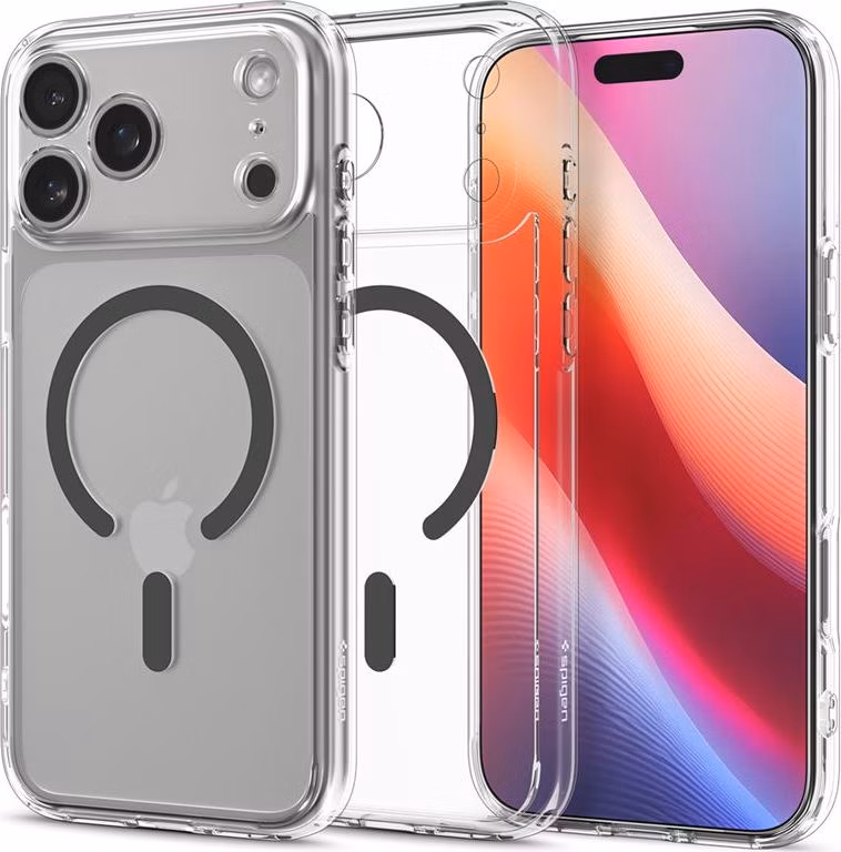 Spigen kryt Ultra Hybrid Magsafe pre iPhone 17 Pro - Clear Graphite