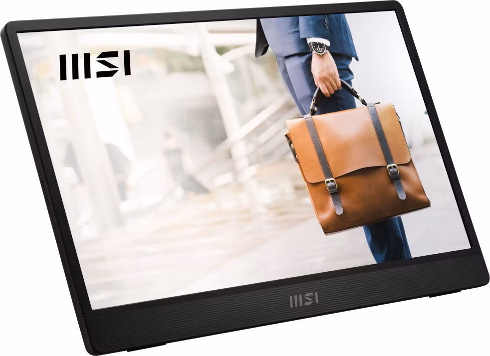 MSI PRO MP161 E2U/ 15,6"/ 1920x1080/ IPS/ 4ms/ 60Hz/ 250cd/m2/ 800:1/ HDMI/ VESA/ černý