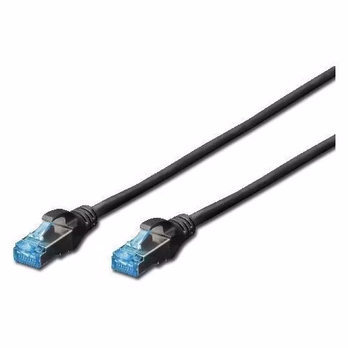Digitus CAT 5e SF-UTP patch cable, PVC AWG 26/7, length 1 m, color black