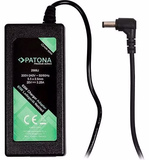 PATONA napájecí adaptér k ntb/ 20V/3,25A 65W/ konektor 5,5x2,5mm/ FUJITSU-SIEMENS PREMIUM/ délka kabelu 2,5 m