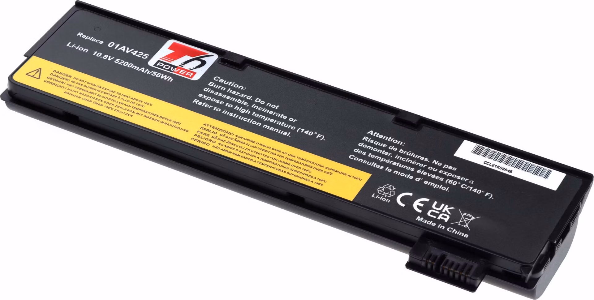 Batéria T6 Power pre Lenovo ThinkPad T470, T480, T570, T580, P51s, P52s, 5200mAh, 58Wh, 6cell