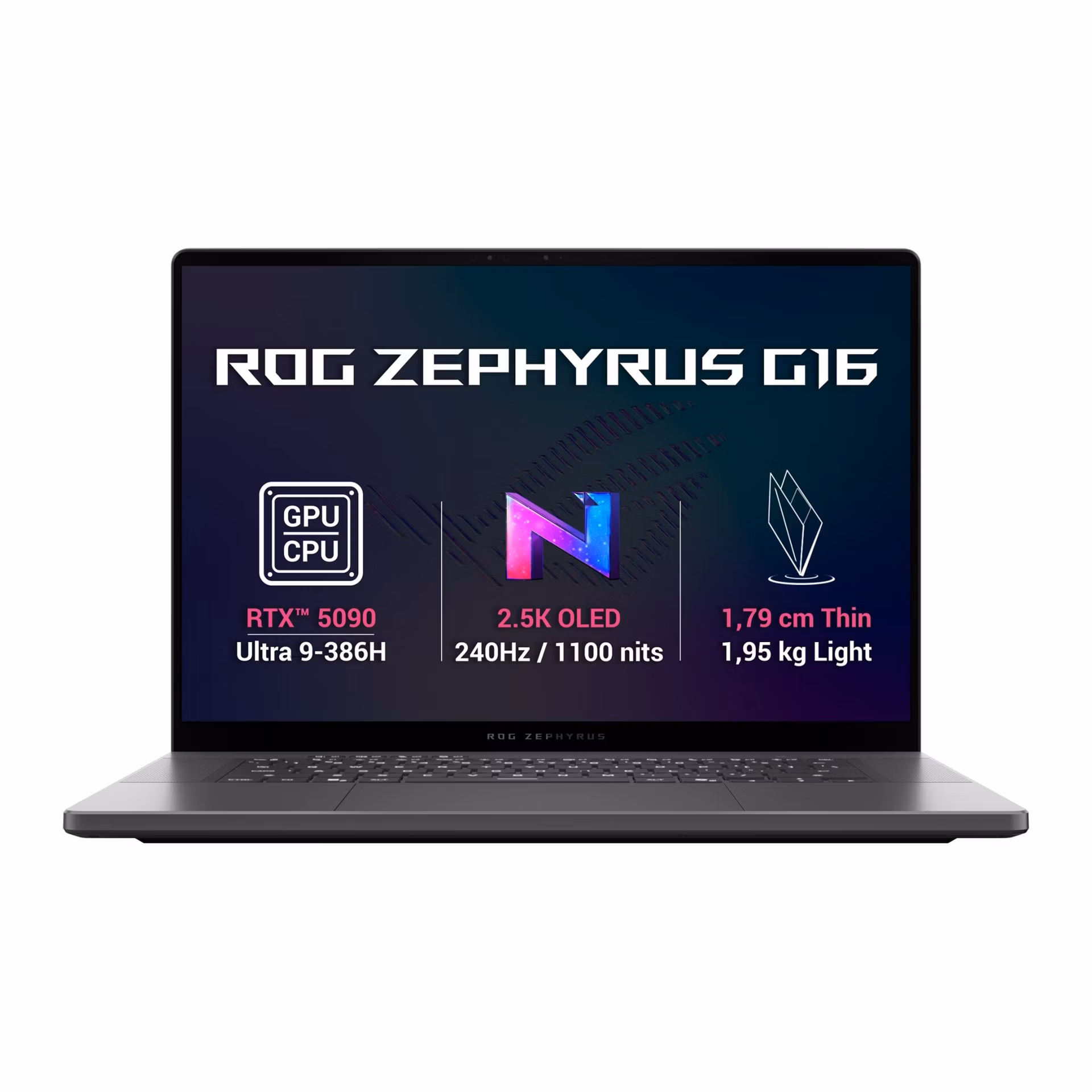 ASUS ROG Zephyrus G16/GU606AX-TB070Z/U9-386H/16"/2560x1600/64GB/1TB/RTX 5090/bez OS/Gray/2R
