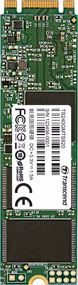 TRANSCEND MTS820S 240GB SSD disk M.2 2280, SATA III (TLC), 500MB/s R, 430MB/s W
